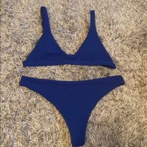 NWOT Zaful Navy Bikini Set